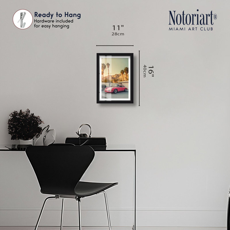 «Desert Rose Speed Shadowbox» par Notoriart, Noir, H 16 po x l 11 po
