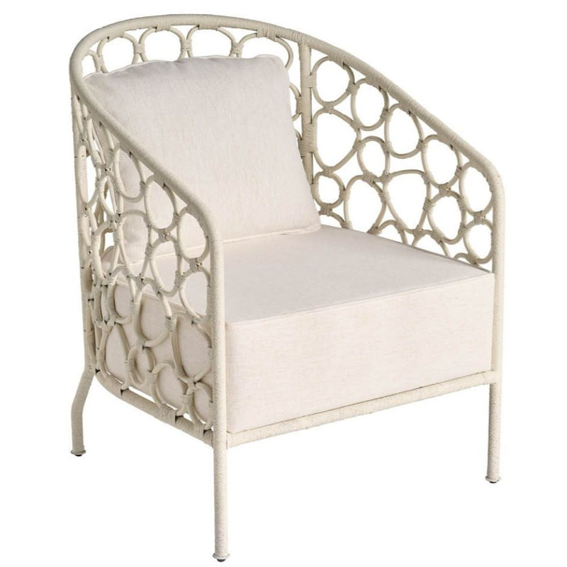 Adalard Barrel Chair, White