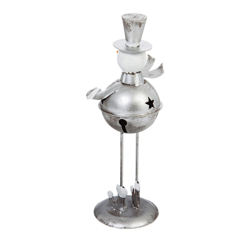 Ensemble de décoration de table en métal bonhomme de neige 3 pièces