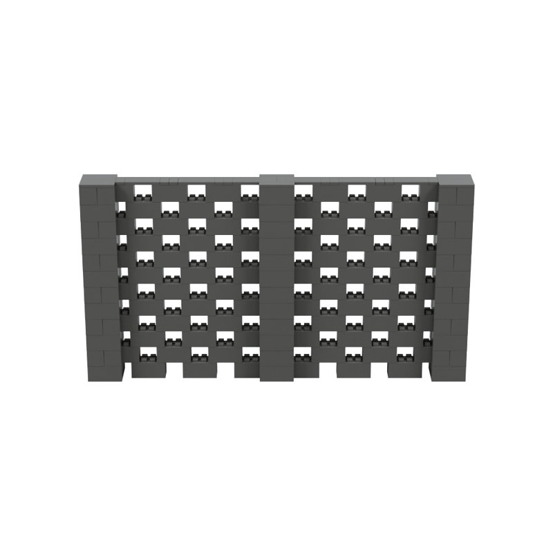 Ensemble mural Everblock, Gris foncé, H 72 po x l 132 po x P 12 po