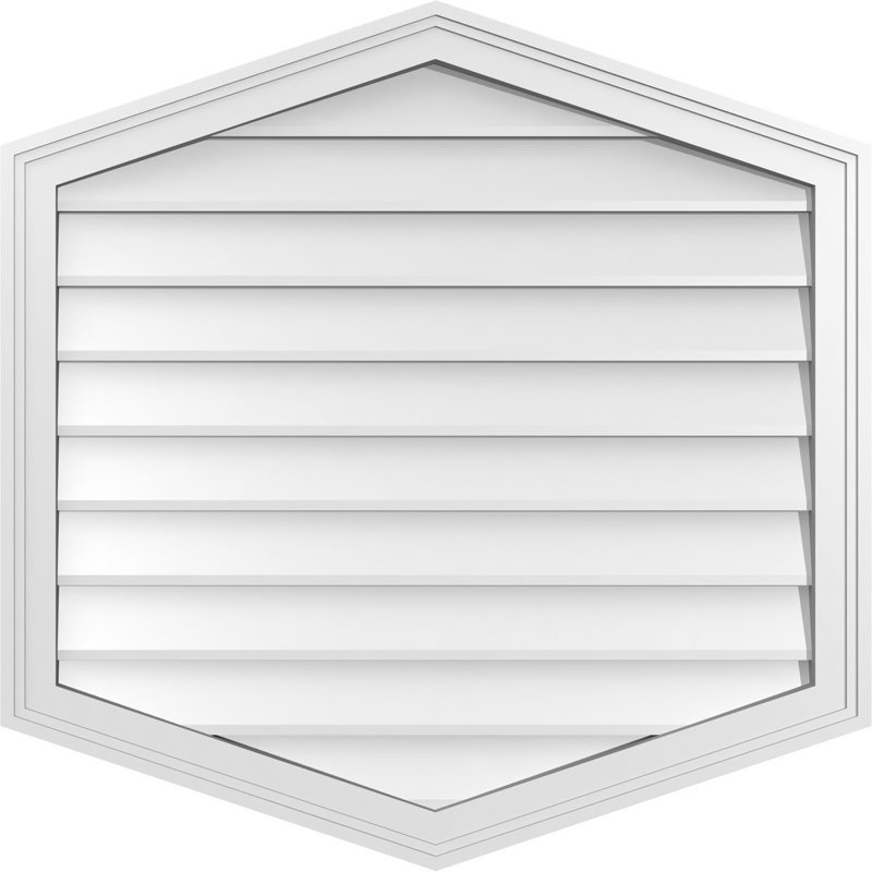 Ventilé vertical à pignon vertical 4/12 po, H 32 po x l 32 po x P 1,5 po