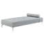 Canapé-lit en velours avec coussin Melange, gris