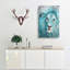 Face of a Lion in Abstract - Wrapped Canvas-55370281