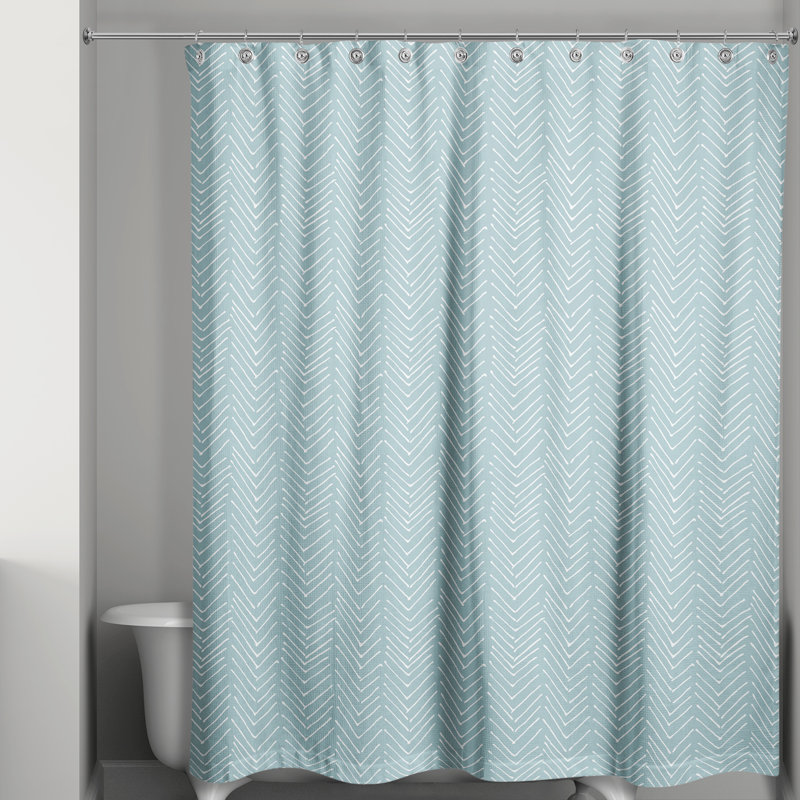 Rideau de douche simple Brierley, Bleu