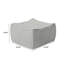 Repose-pieds modulaire chenille confortable à 1 place gris clair chenille