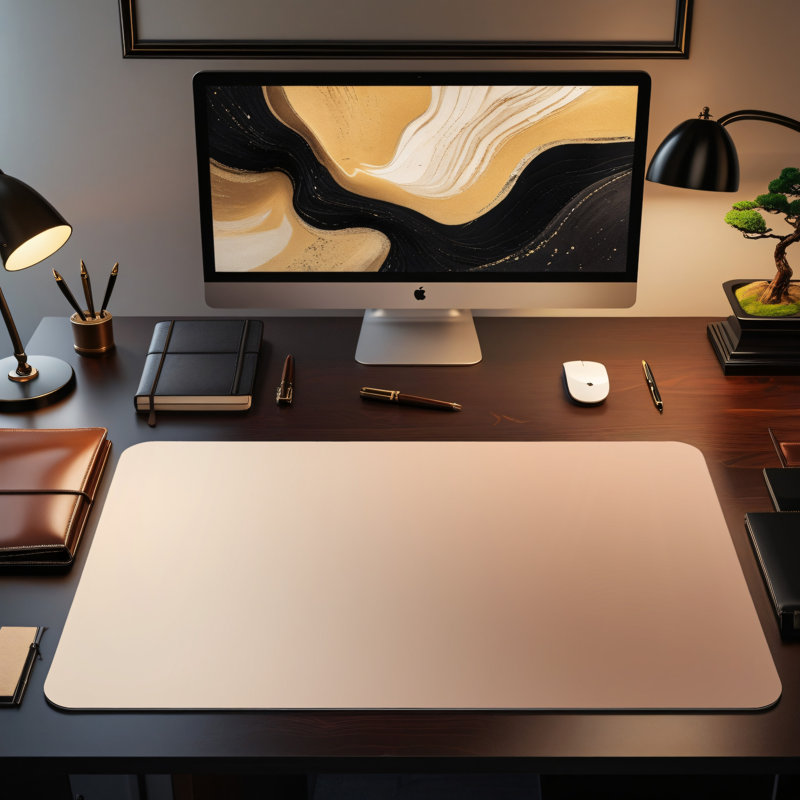 Polyester Desk Pad, 14.4x12.1