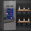 Wine Cooler, 12 Bottles Beverage and Wine Fridge with Glass Door