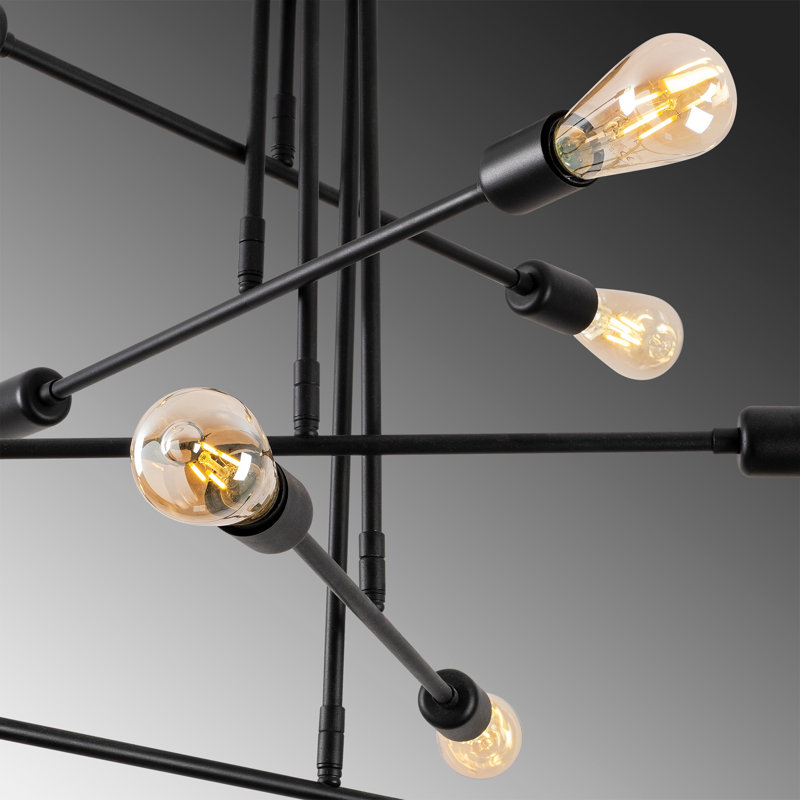 Lustre linéaire moderne Spoutnik à 10 lumières Fareham