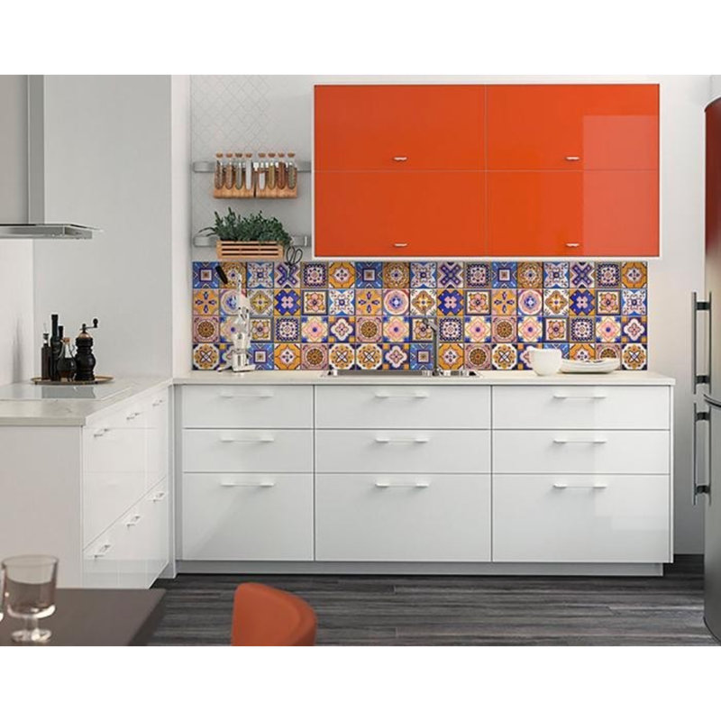 Abstract Non-Wall Damaging Tile Decals, 4" x 4"