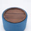 Repose-pieds rembourré en lin bleu, conception gigogne 2 en 1 pour l'espace, 41 fonctions comme tabouret de pieds, table basse, banc et rangement, cadre et mousse haute, mousse compacte facile d'entretien-324986661