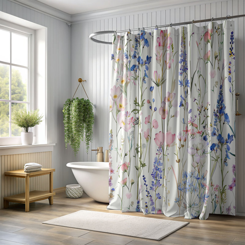Rideaux de douche standards 1 pièce, H 74 po x l 71 po