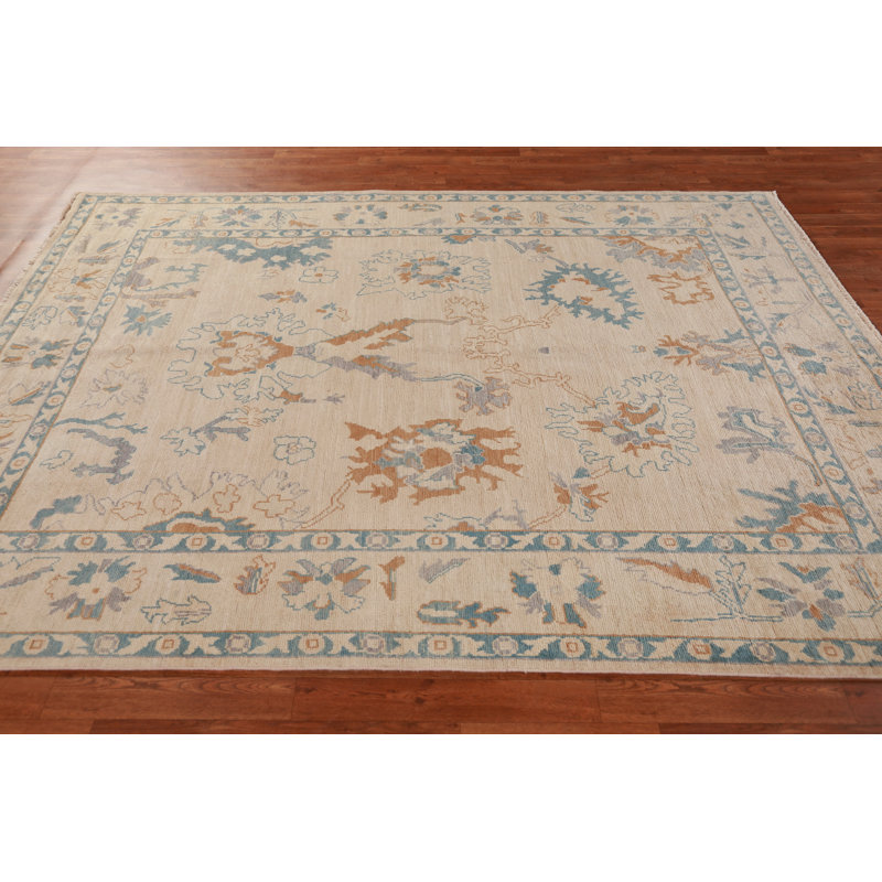 Vegetable Dye Wool Oushak Oriental Area Rug 6x8