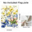 Drapeau décoratif vase double face en porcelaine bleue et blanche 12 "x 18"