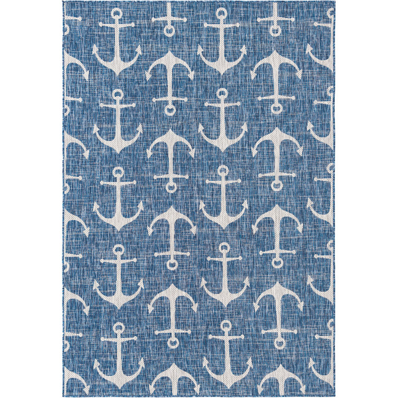 Tapis d'extérieur Ayton couleur mer, Rectangle 6 pi x 9 pi