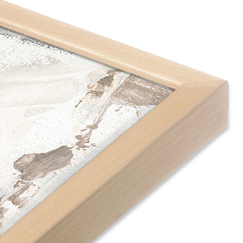 "Mosaïque monochrome V1" sur toile, Raw Maple Single Picture Framed Paper, 17.5" H x 17.5" W x 1.25" D