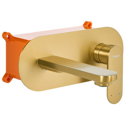 Wall Mounted Basin Mixer Tap Brass