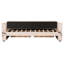 Lit de jour simple beige avec rangement pour accoudoirs et port de rangement en tissu d'ameublement-1238961791