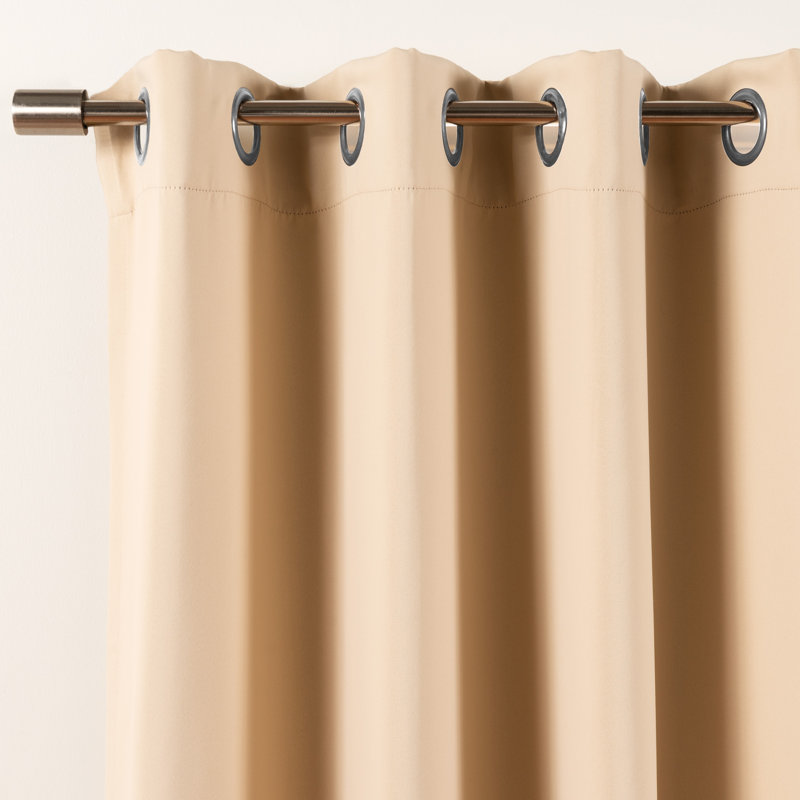 Rideau en polyester Lympsham, Beige, L 40 po x L 84 po