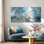 Paysage, affiches, images bleues, décorations murales, forêt grise, art botanique pour salle à manger, art mural contemporain 20 po x 40 po
