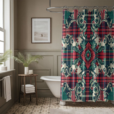 Rideau de douche 1 pièce Scottish Plaid Vibe