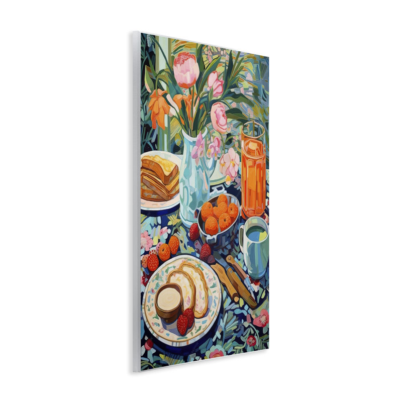  Bright Breakfast Spread Wall Plaque Art by LSR Design Studio, 15" H x 10" W
