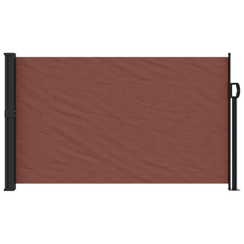 Retractable Side Awning, Brown, 120cm H x 500cm W