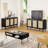 Sideboard Buffet Cabinet With 3 Rattan Doors,Modern Kitchen Storage Console Cabinet For Entryway Living Room-310352617-310352618