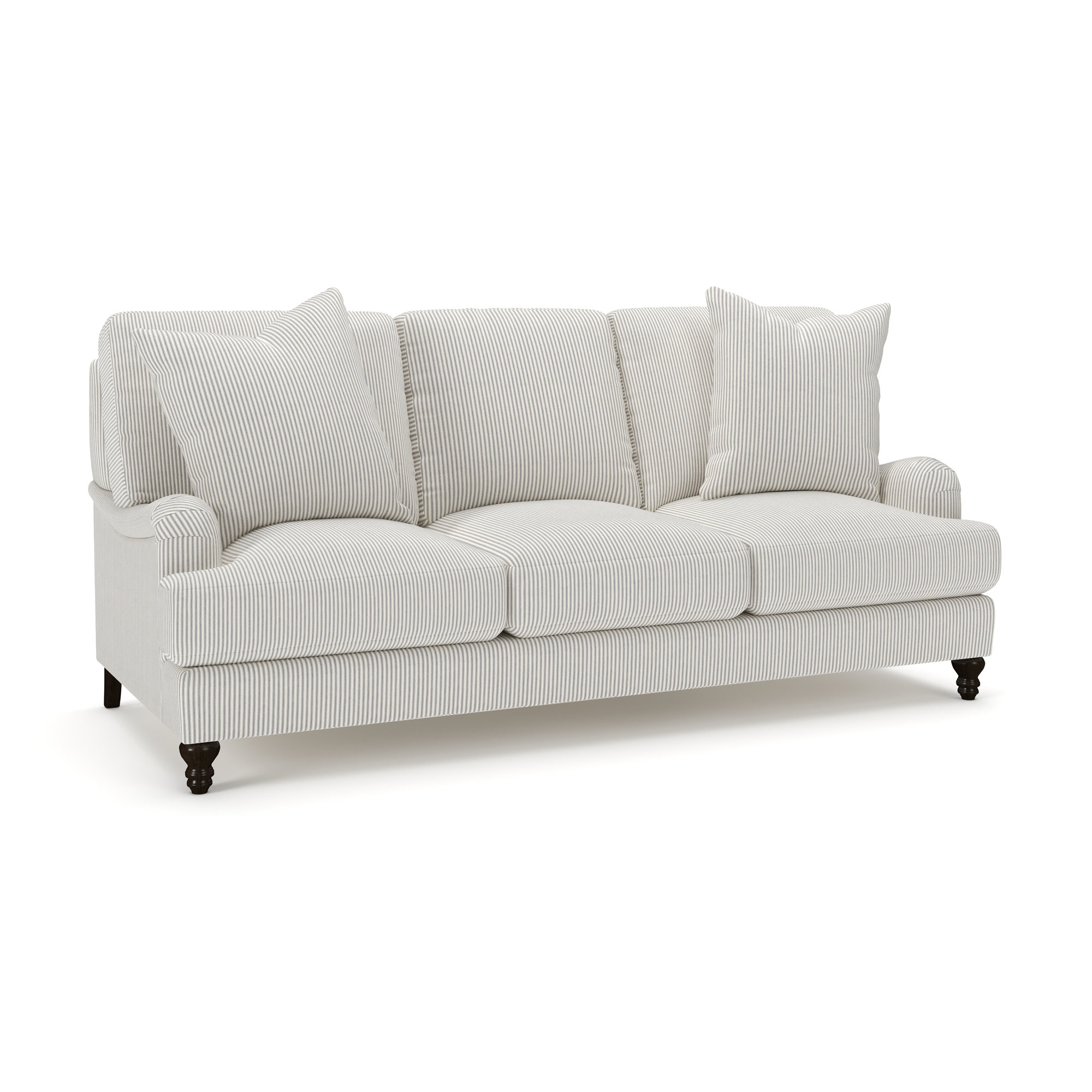 Walters 88'' Recessed Arm Sofa, Cruise Adrift Striped
