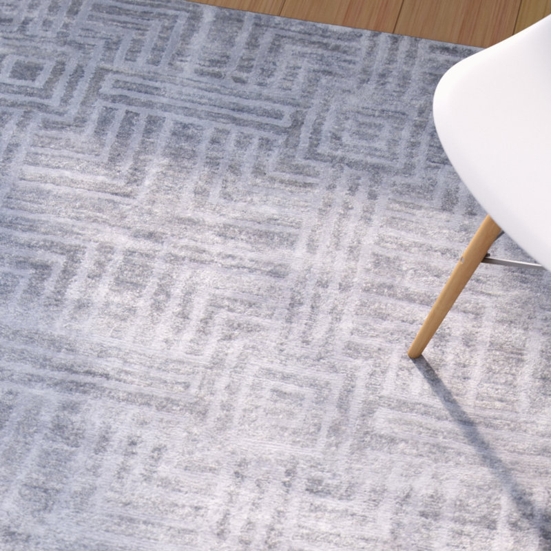 Terrance Hand Knotted Viscose Indoor Rug, Rectangle 2' x 3'