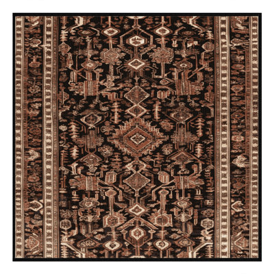 Tapis brun lavable à la machine