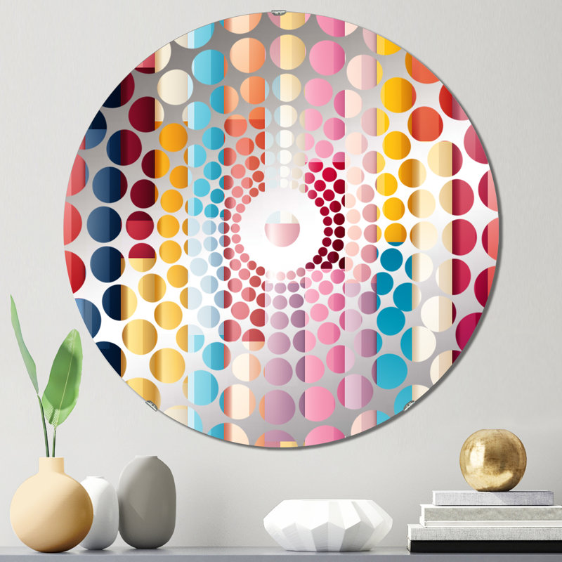 Chemagan - Miroir décoratif à cercles concentriques, 23,6 po x 23,6 po