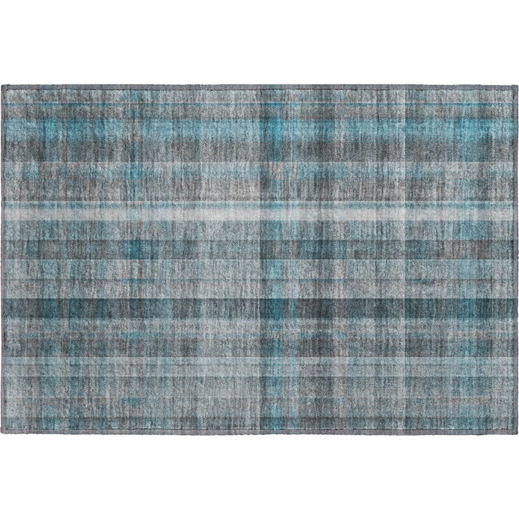 Premium Machine Washable Cerrito AMF534 Teal Rug