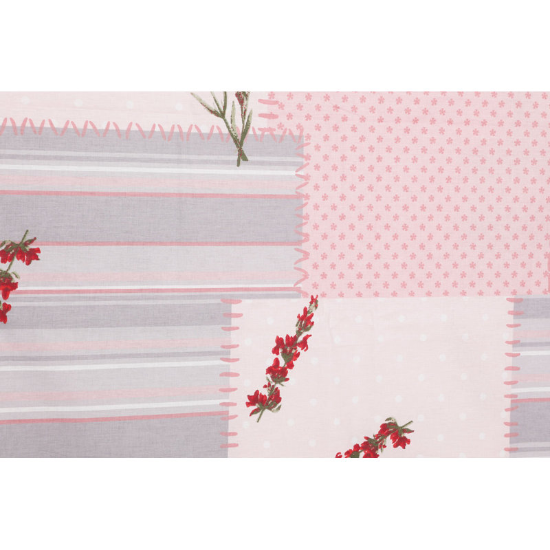 Ranforce Single XXL Quilt Cover Set (DE), Twin XXL Sheet Set with 1 Pillowcase