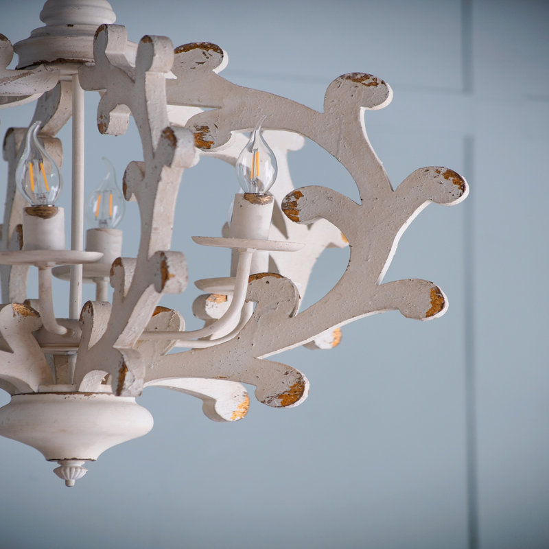 Lustre à 6 lumières, luminaire suspendu avec chaîne réglable