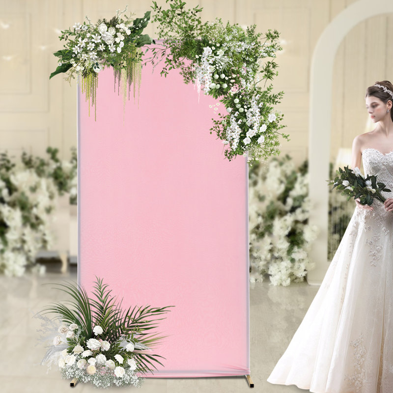Support de mariage avec toile de fond, Rose