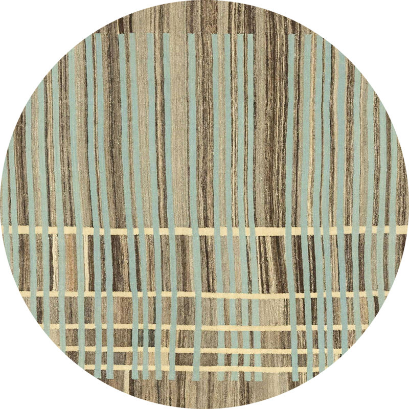 Milanie Abstract Multi Area Rug, Round 5'