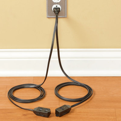 Dual-Head 6-Foot Extension Chord - 6 Outlets In Total