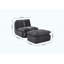 Fauteuil à compression double avec repose-pieds pivotant-1002251194