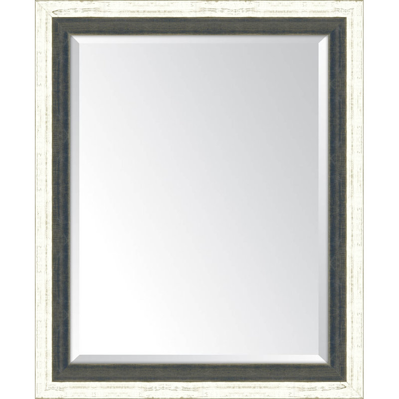 Wood Flat Wall Mirror, 34" H x 28" W, Orange