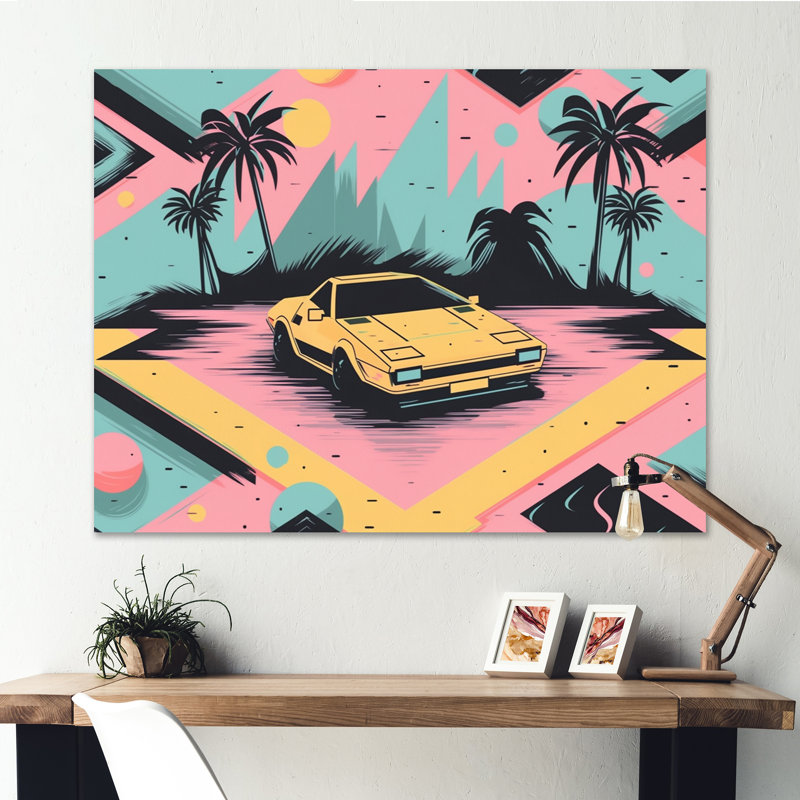 80S Groovy Cars VI 80's Groovy Cars VI sur impression sur toile, H 34 po x l 44 po x P 1 po