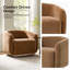 Fauteuil pivotant moderne en chenille avec base en bois massif de 35 po Berklie-1845949490