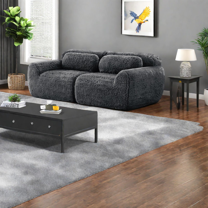 Canapé modulaire ergonomique gris foncé de qualité supérieure pour le salon