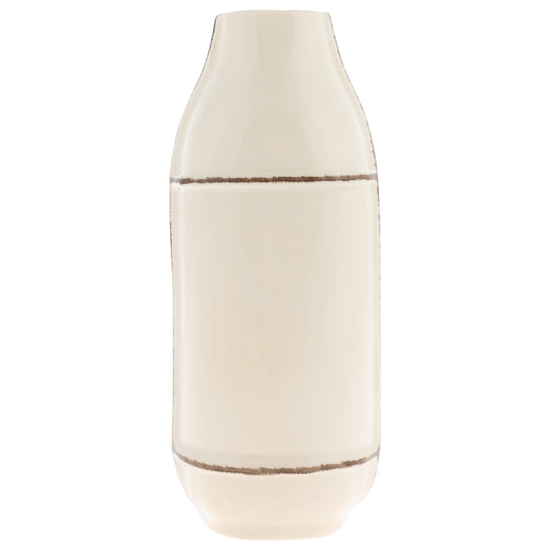 Vase plat (F23), H 3,35 po x l 9,06 po x P 8,12 po