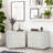 Nightstand Set Of 2，Upholstered Nightstands With 2-Drawer And Nailhead Trim For Bedroom, No Assembly Required-184363611-184363610