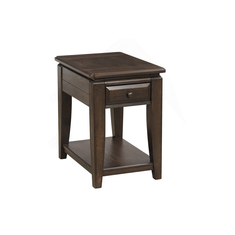 Table de chevet traditionnelle en acajou avec rangement