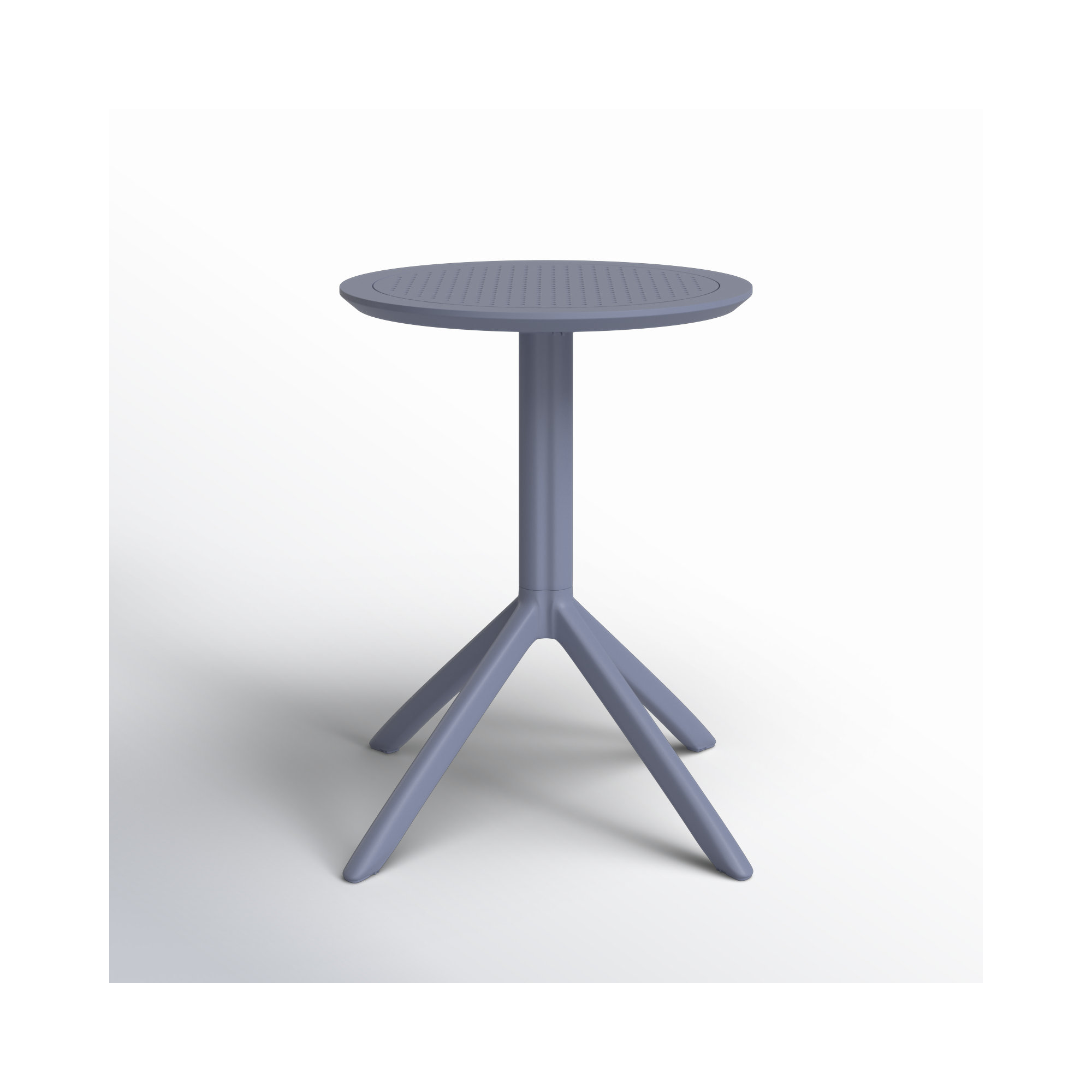Plastic/Resin 2 - Person Round Table, 29.5" H x 23.6" W x 23.6" L, Dark Gray