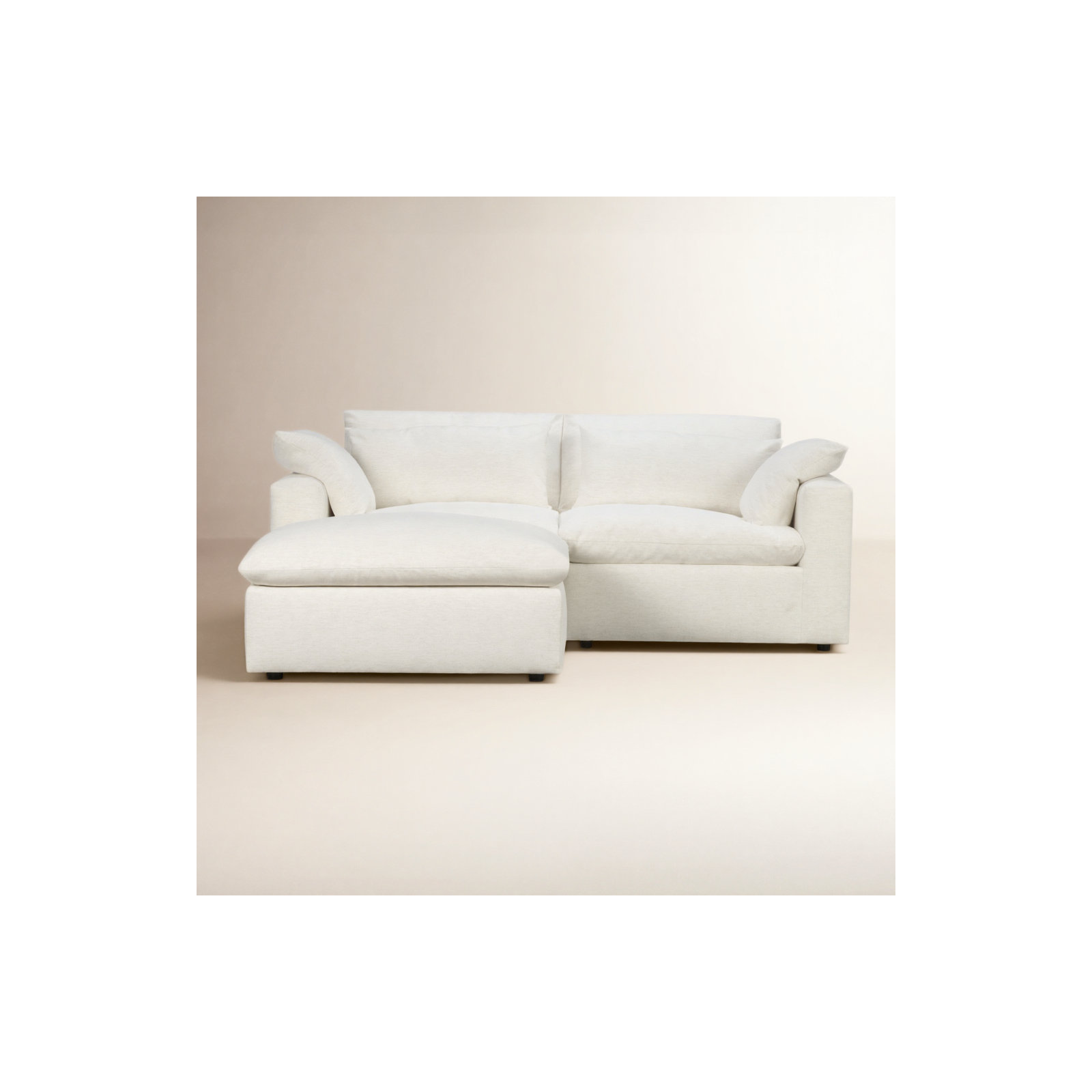 Remy 3 - Piece Modular Reversible Chaise Sectional, Nomad Snow Crypton® Chenille