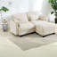 Canapé modulaire moderne en chenille beige