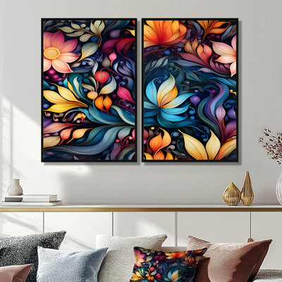 Motif marocain de paysage de rêve marocain - impressions multicolores sur toile
