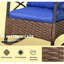 Ensemble de chaises berçantes de patio avec chaises berçantes et table basse à 2 niveaux pour le jardin, le porche et la cour-266419029
